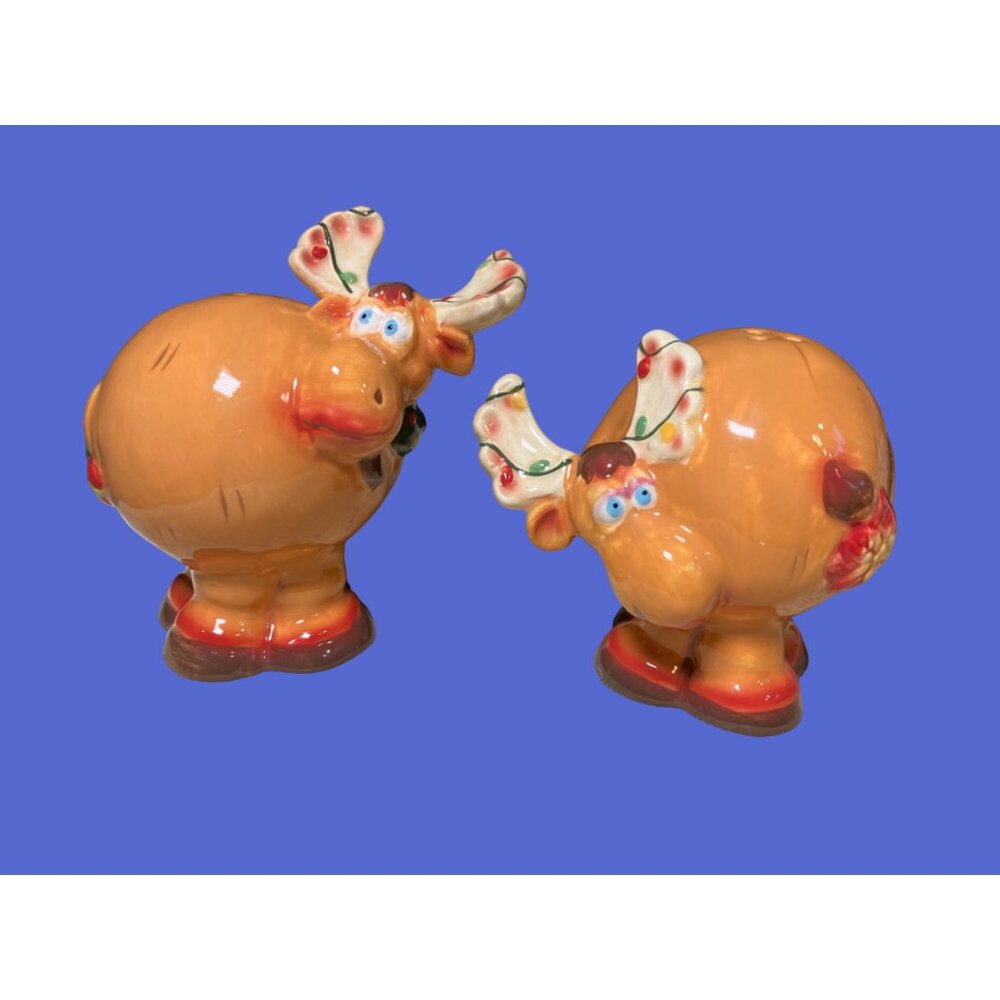 Pacific Christmas Reindeer salt and Pepper Shaker Set